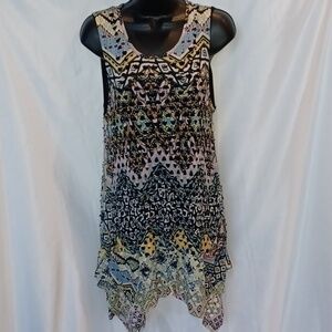 RADZOLI Black cutout Dress  Asymmetric Hem Mini Womens Size S